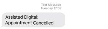 Confirmation text