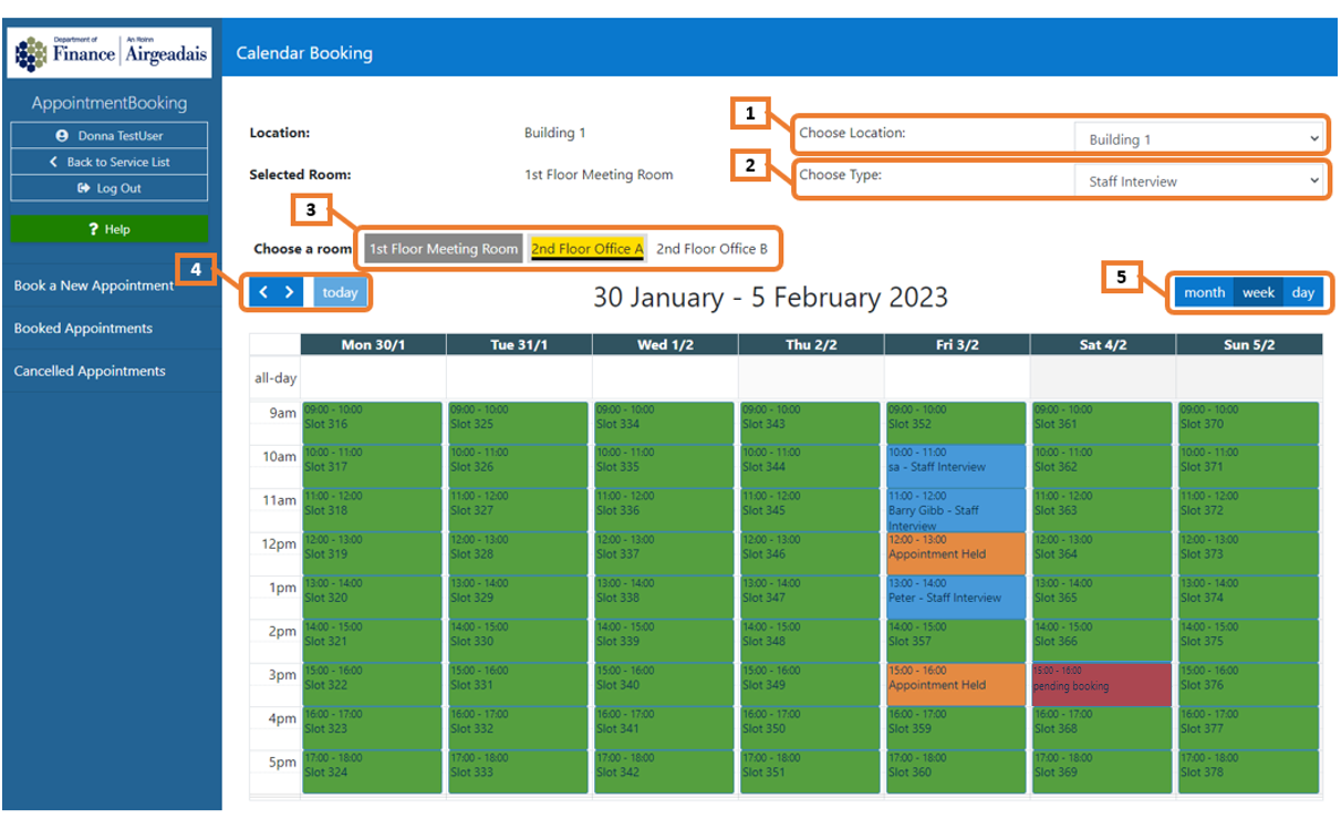 Book a new appointment - Step2