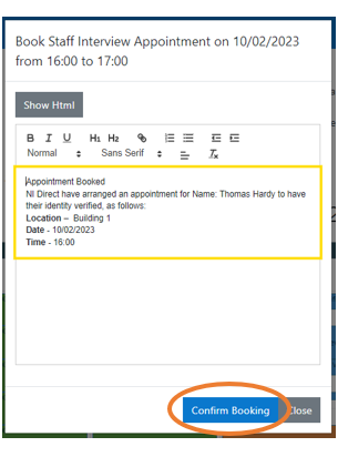 Book a new appointment - Step3b